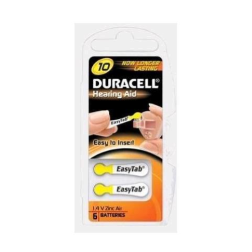 DURACELL EASYTAB 10 ACUSTICA CONFEZIONE 6 BATTERIE PER APPARECCHI ACUSTICI